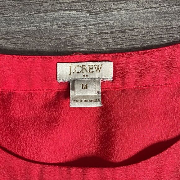 J.Crew EUC red sleeveless blouse sz Large - Picture 2 of 2